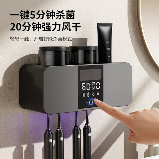 Smart toothbrush holder and sterilizer